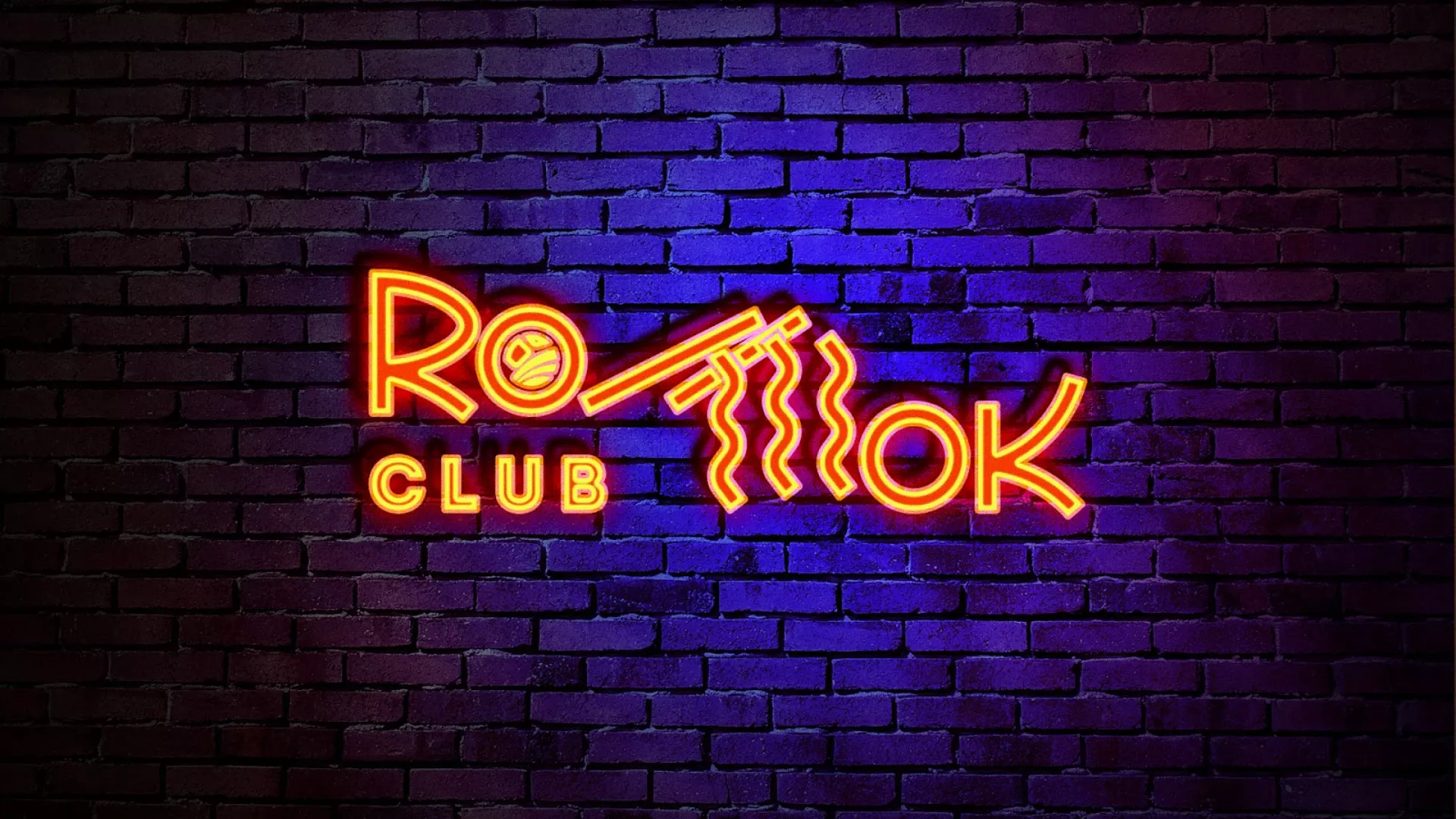 Разработка светящейся интерьерной вывески суши-бара «Roll Wok Club» в Хадыженске